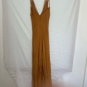 Vintage Camel Maxi Dress
